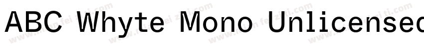 ABC Whyte Mono Unlicensed Trial Reg字体转换